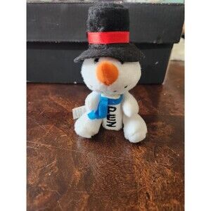 PEZ Dispenser Winter PLUSH Snowman Key Ring Chain Snow Man 2010